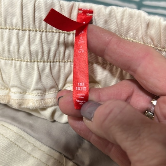 SPANX Stretch Twill Cargo Jogger with Ankle Zip in Parchm Cream Size 1X - Picture 8 of 16